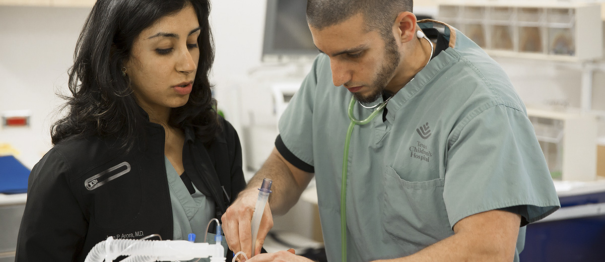 Residents in the sim lab
