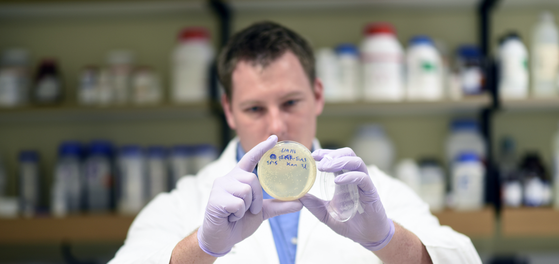 BCM OBGYN researcher in the lab 