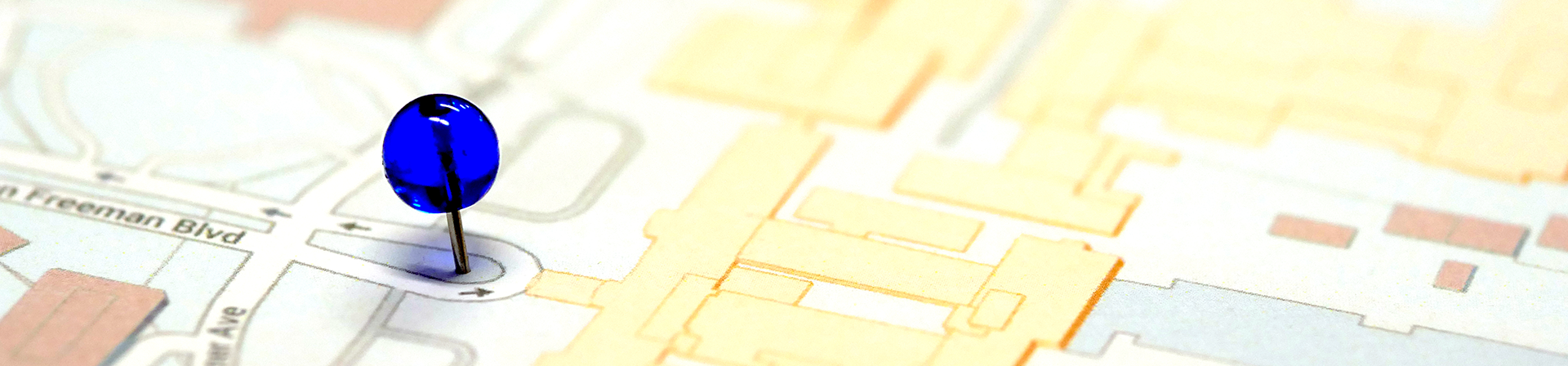 map of texas medical center with blue pin on baylor college of medicine