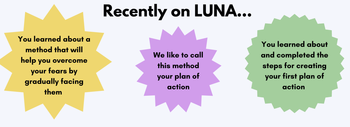 A brief recap of some key points learned in the last LUNA module. 