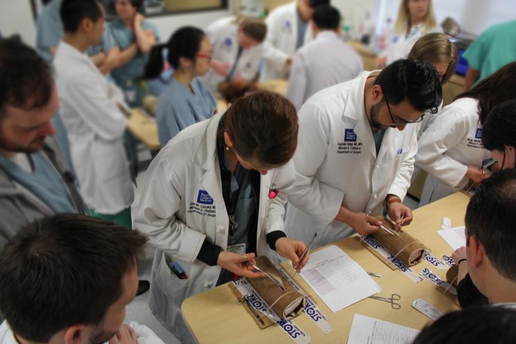 Knot Tying, Suture and Skin Stapling during skills olympics