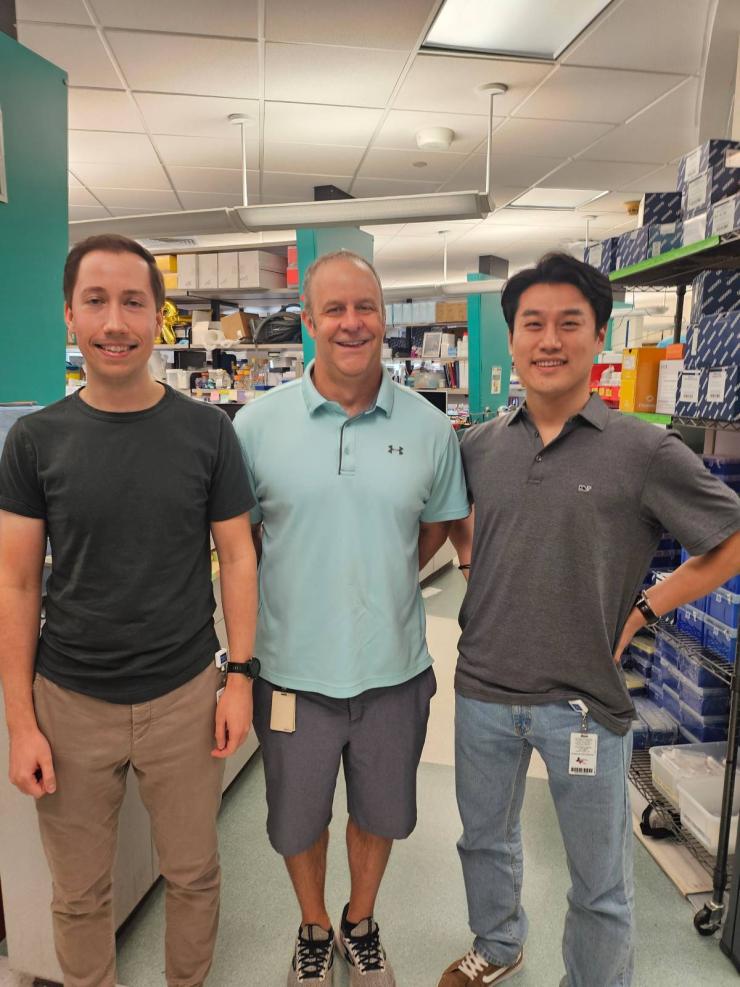 Dr. Michael Williamson, Dr. Benjamin Deneen and Dr. Ukbong Kwon lead the team of researchers who took part in the winning research for STAT Madness 2025. 