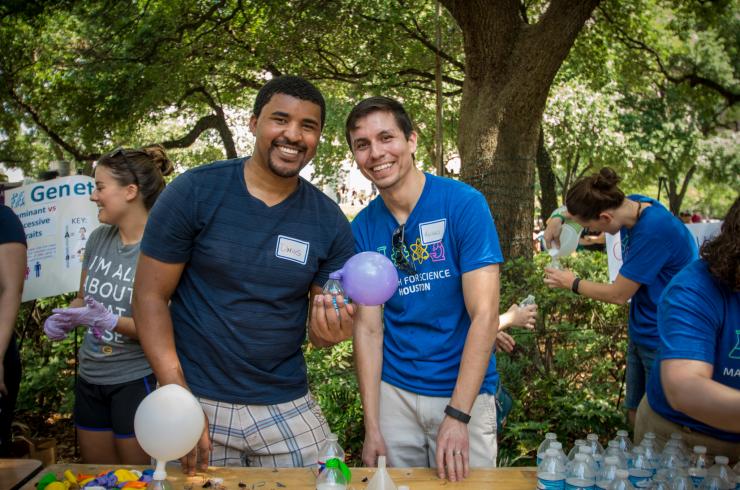 BCM students sharing their love for science at the March for Science.