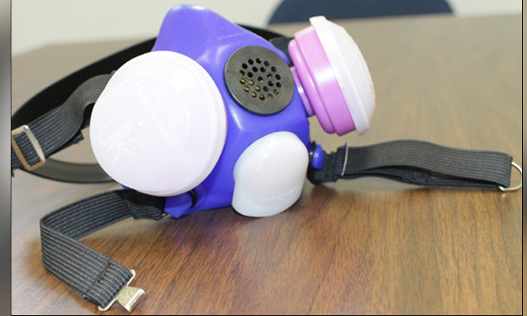 A reusable respirator.