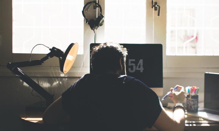 Man with bad posture