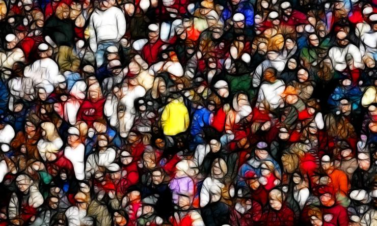 Abstract crowd scene