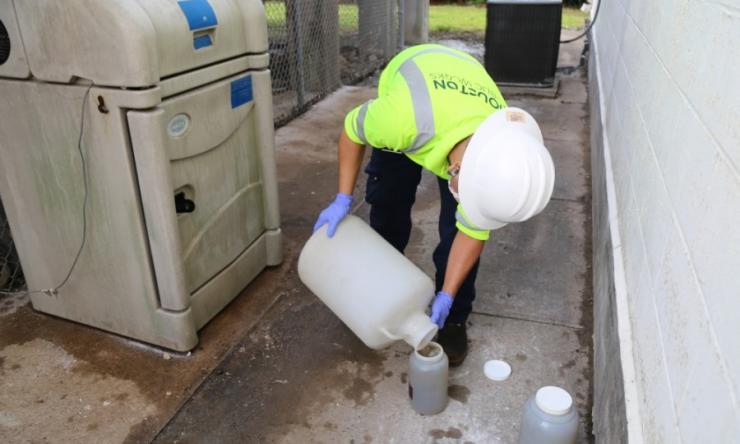 Wastewater being collected by Houston Public Works