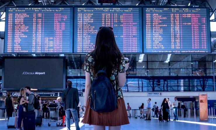 Woman in airport