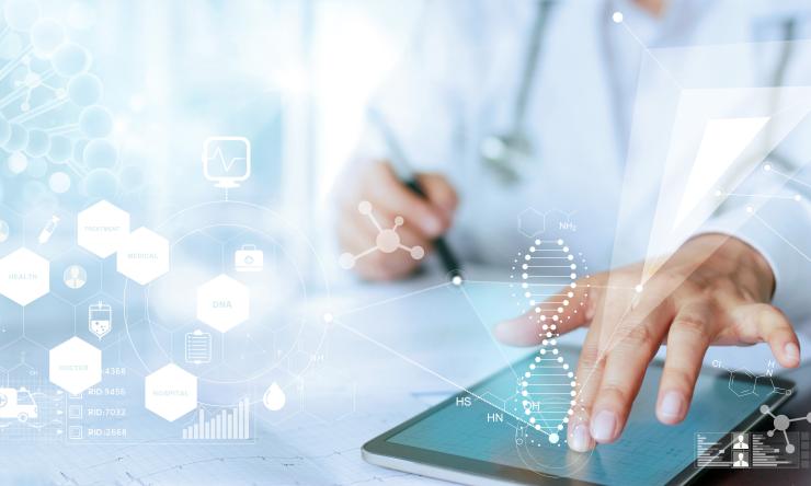 A researcher pondering genetics