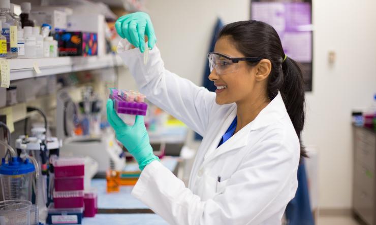 woman working in a lab