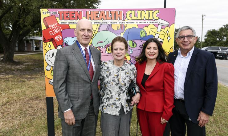 Baylor College of Medicine leaders at Bayland Teen Health Clinic opening